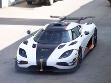 White/black with red stripes Koenigsegg One:1 - 1 of 7. Image: @waxphotography