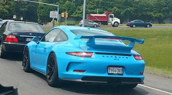 Mexico Blue Porsche GT3 in Virginia.
Photo by: Eric Bijan Emerson