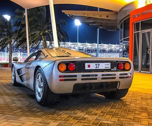The legendary McLaren F1 in Bahrain. It's still one of the most prestigious cars ever made.