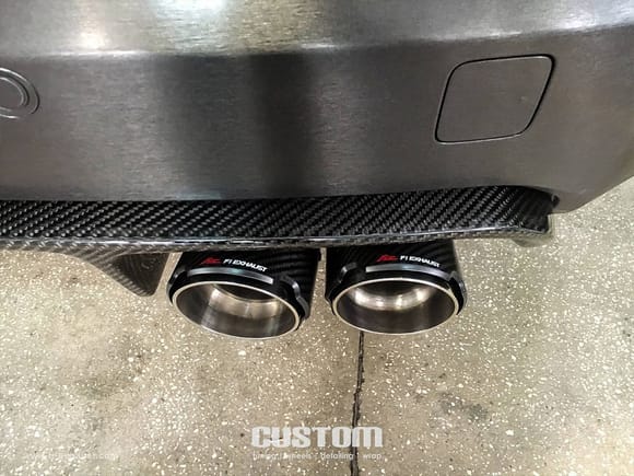 Fi Exhaust for BMW F85 X5M – Carbon Fiber QuadTips.