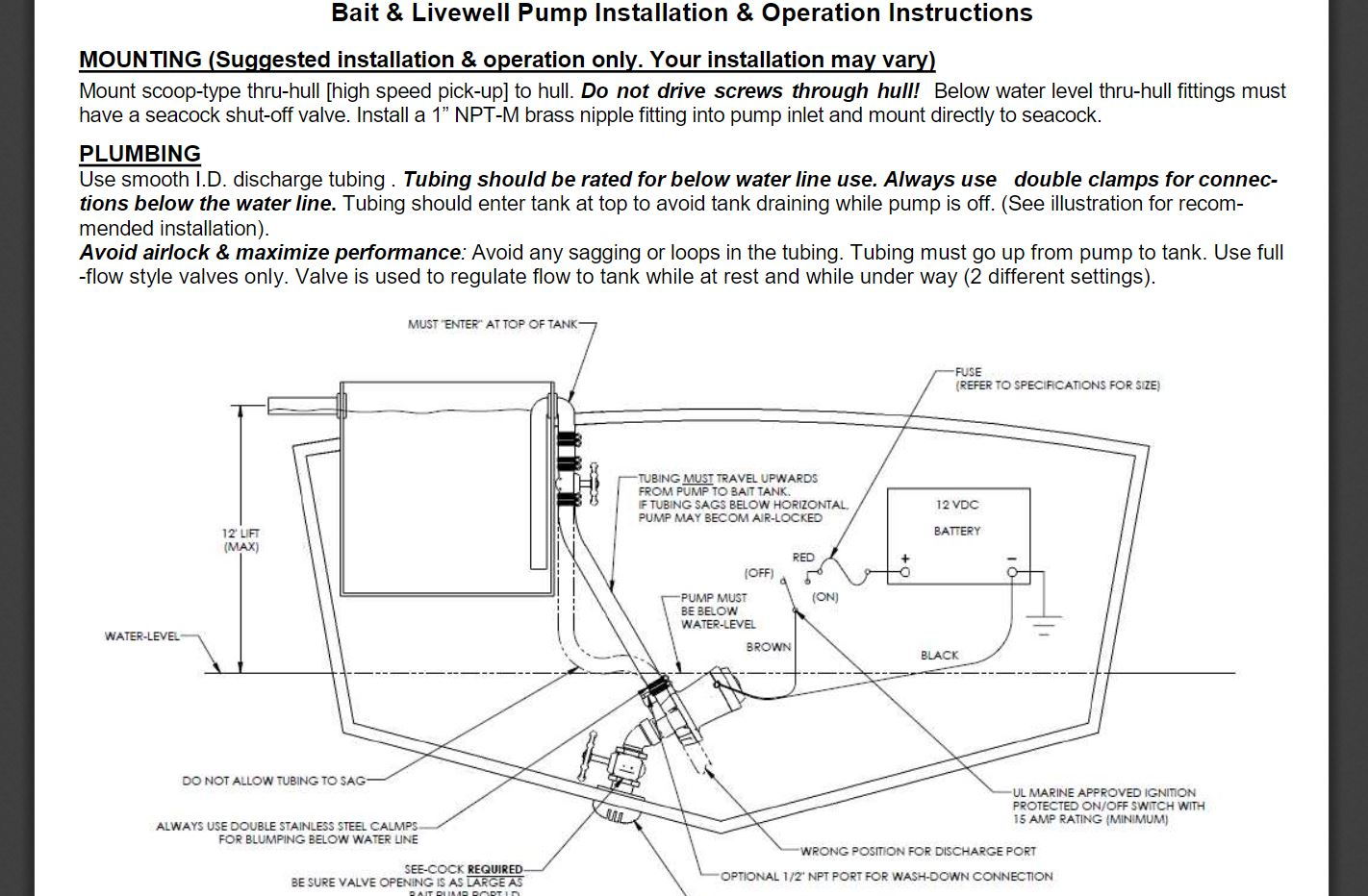 Livewell Pump Wiring