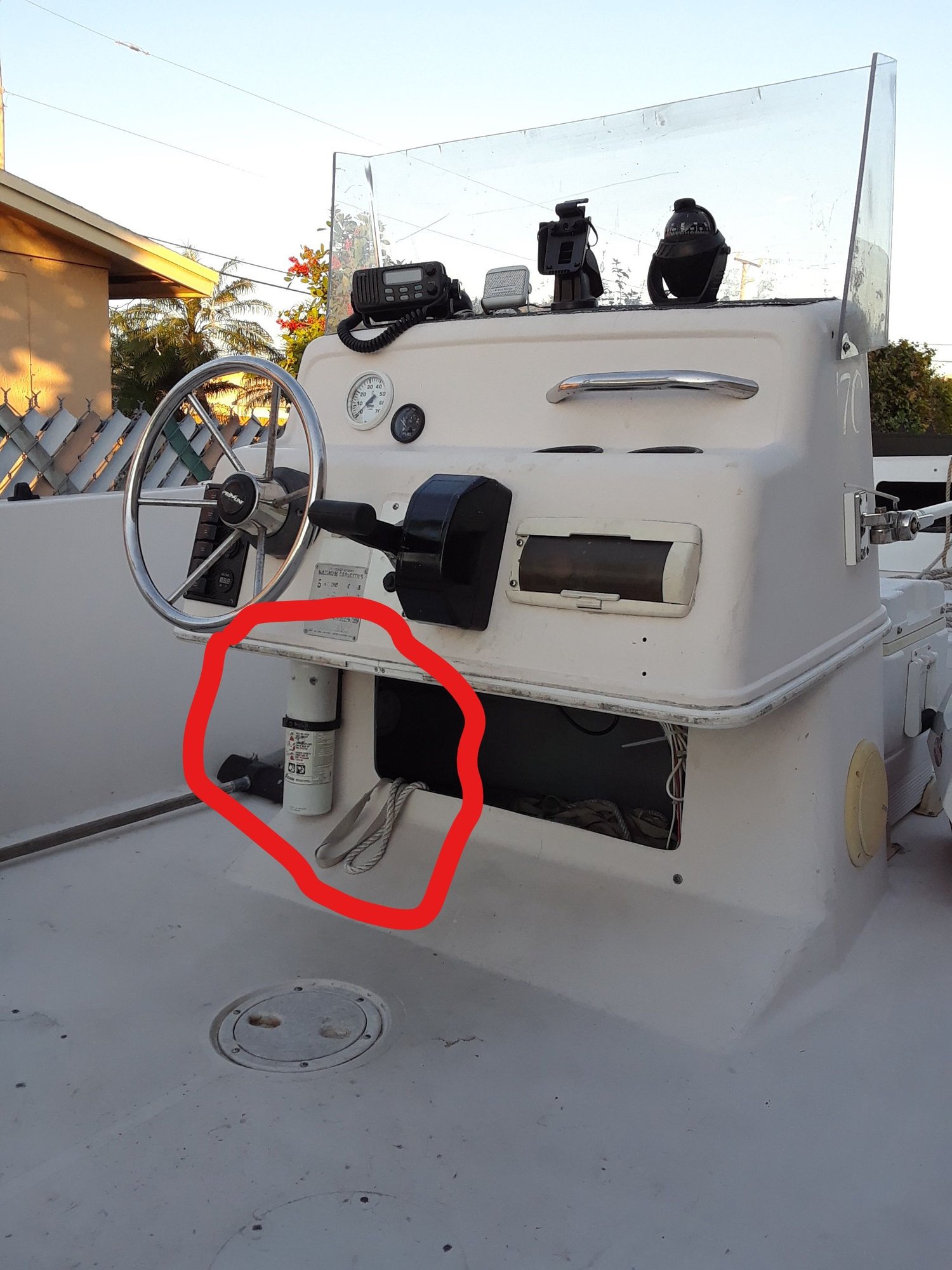 Center Console boaters.. Where is your fire extinguisher mounted