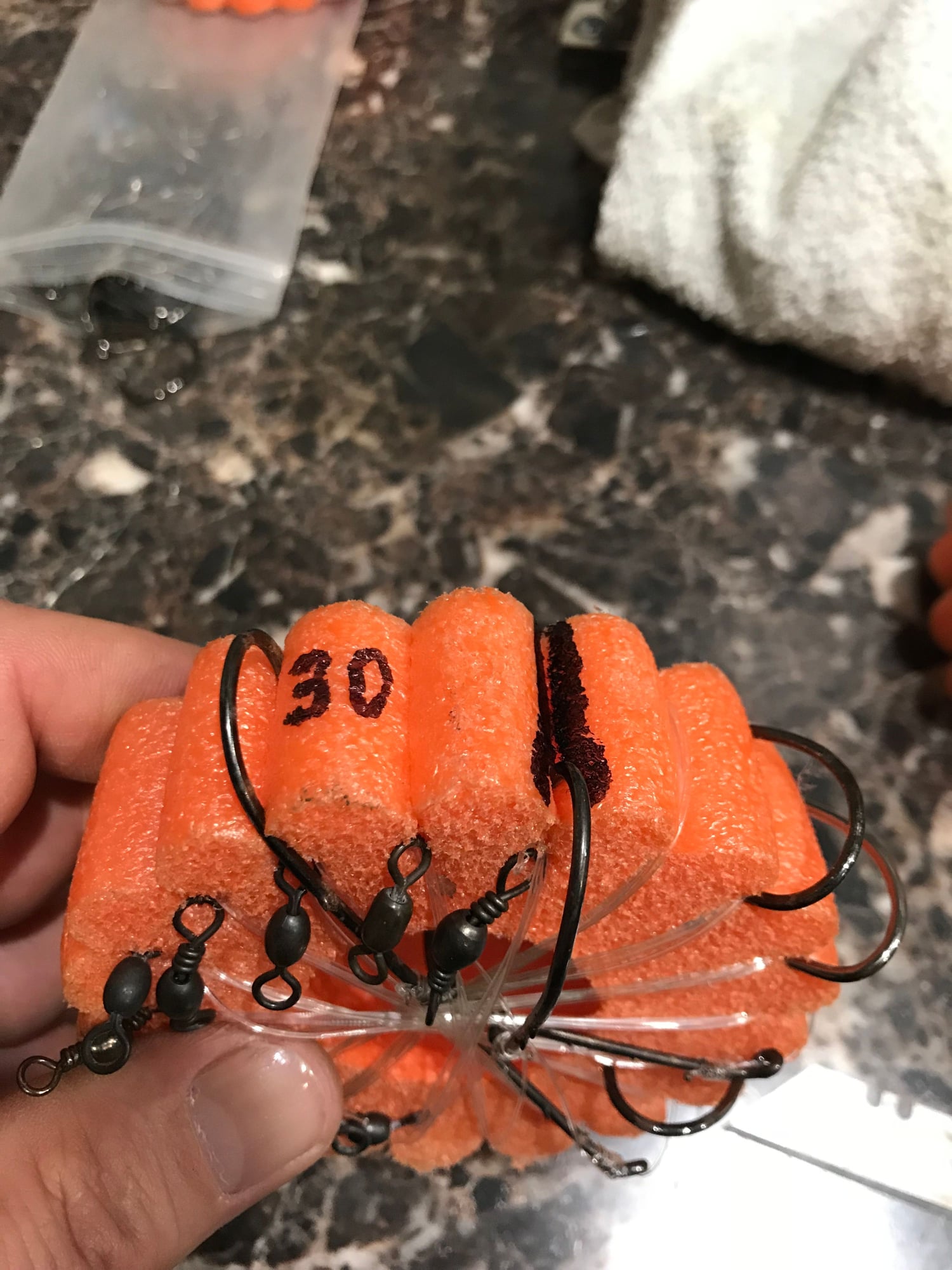 How are ya'll storing pre-made bottom fishing rigs/deep drop rigs