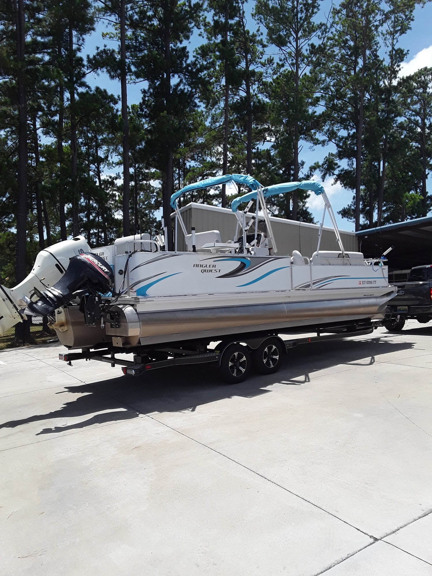 Catch the Fever reviews the Angler Qwest 824 Catfish Edition Pontoon Boat.  See why we think this is the best catfish boat on the market. Visit  Angler