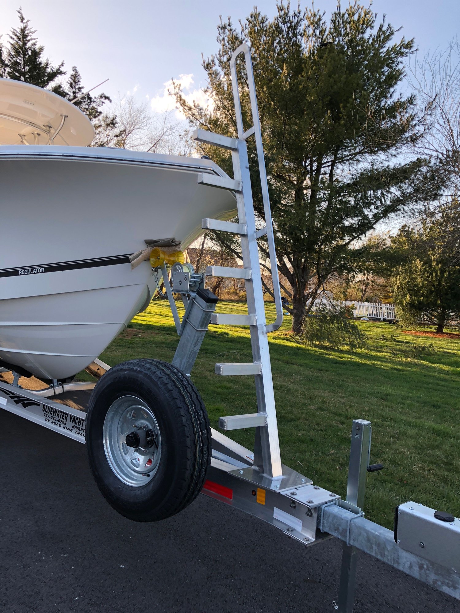 trailer frame mounted ladders for getting into the boat - The Hull Truth -  Boating and Fishing Forum