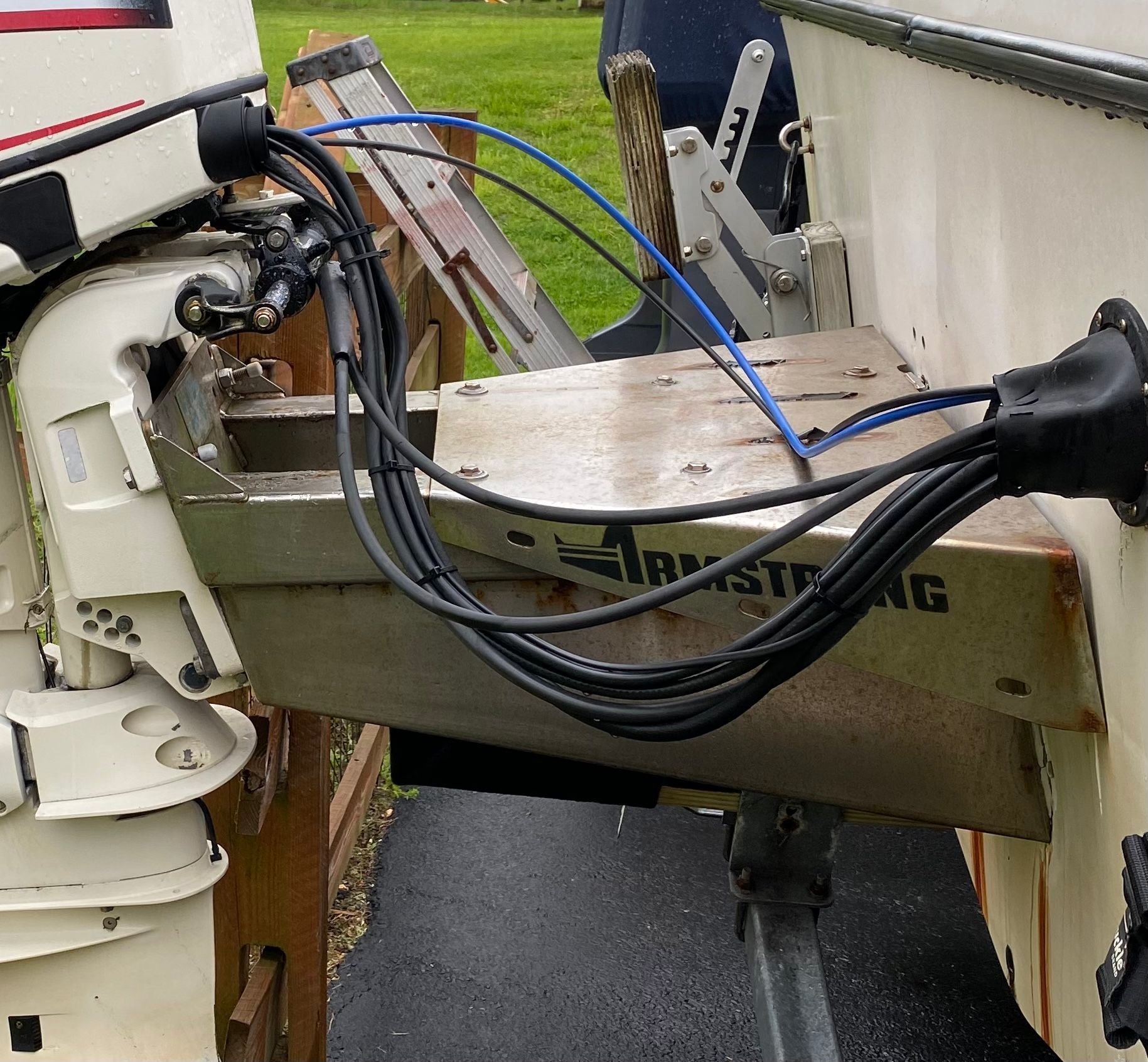 Armstrong stainless steel single outboard bracket The Hull Truth
