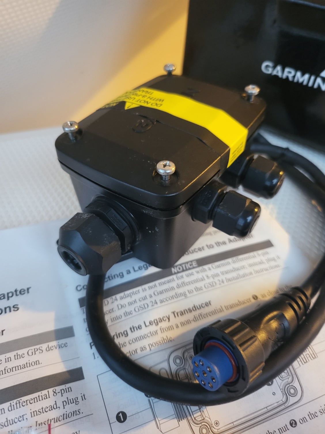 Garmin 8pin Transducer to 6pin Sounder Adaptor Cable