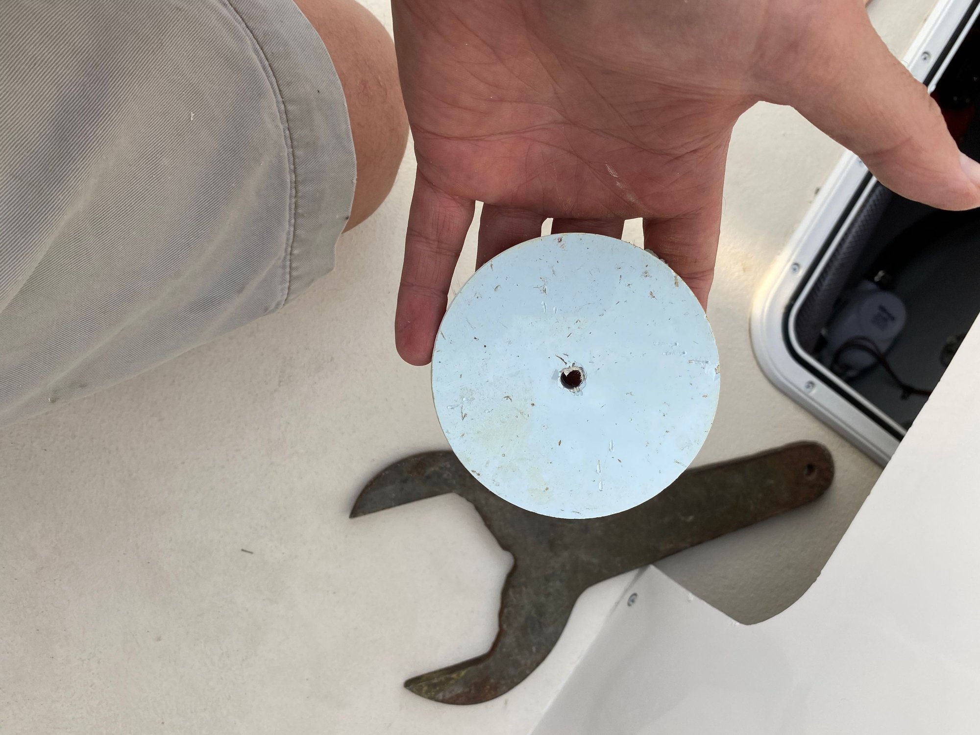 My thru hull transducer install. The Hull Truth Boating and Fishing