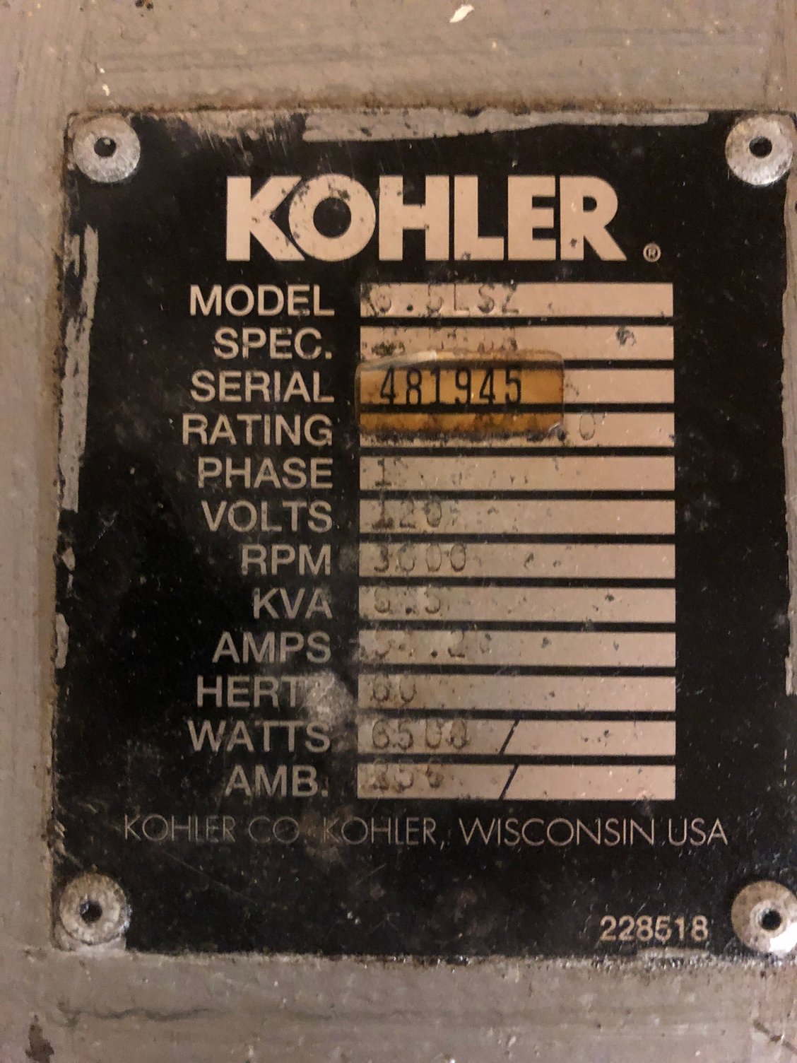 Kohler 6.5 ESZ The Hull Truth Boating and Fishing Forum
