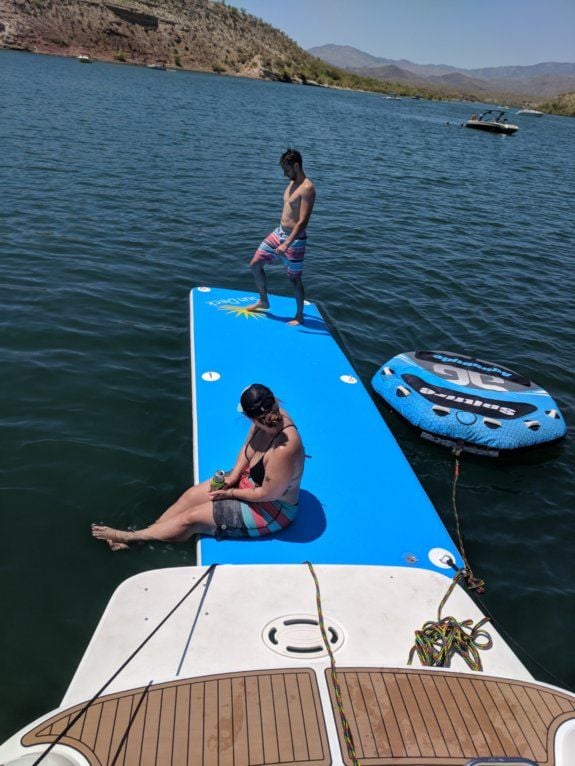 swimming - Can a floating foam pad be used as a cottage swim platform? -  The Great Outdoors Stack Exchange