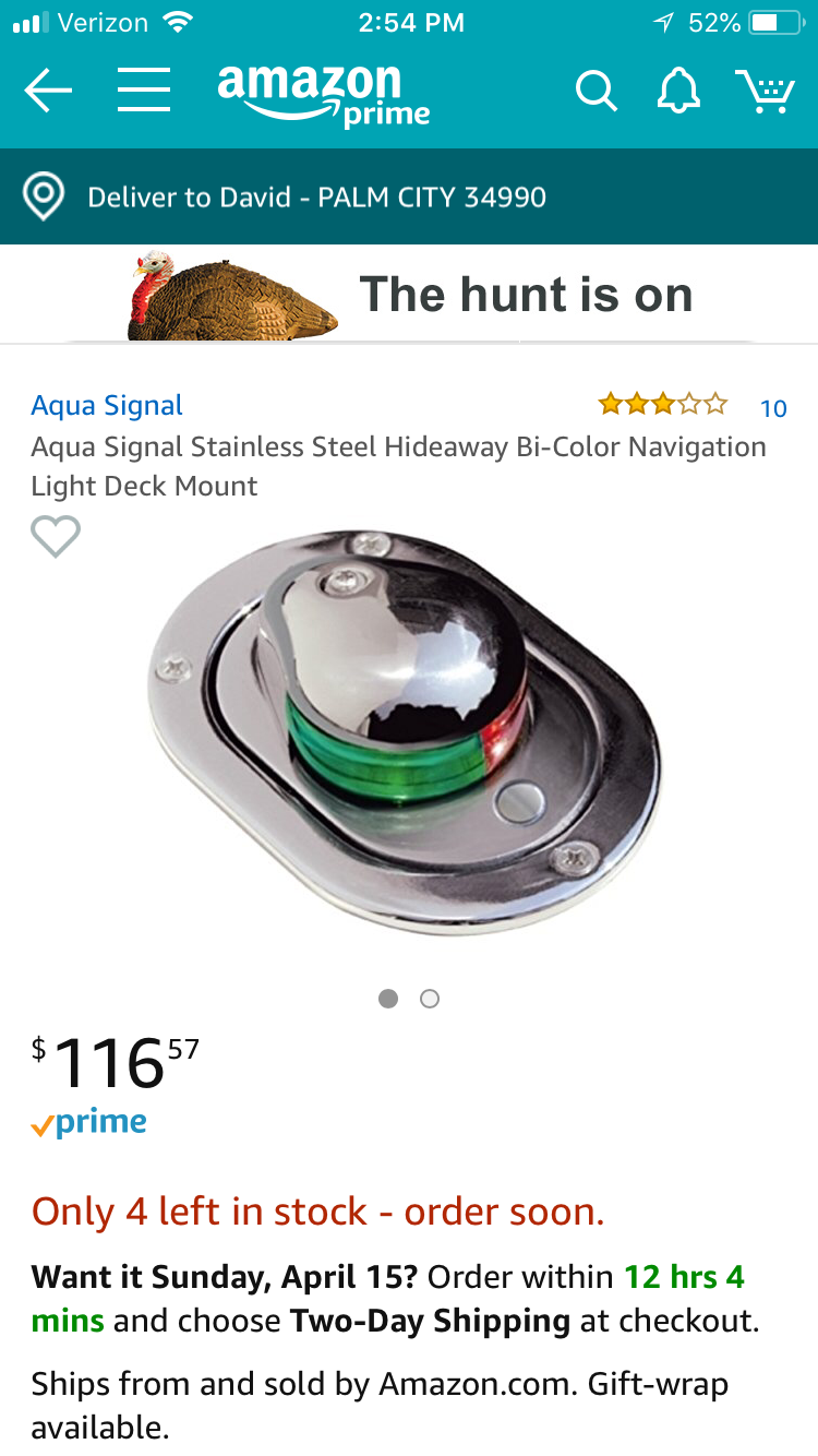 The Hull Truth Boating and Fishing Forum Flip up nav light