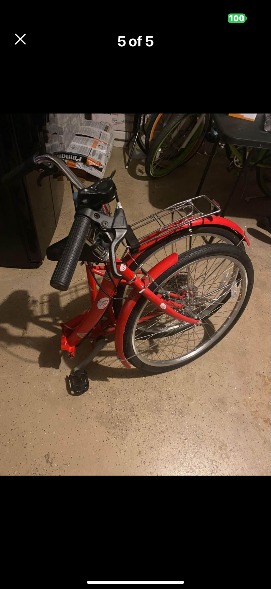 Red iped best sale folding bicycle