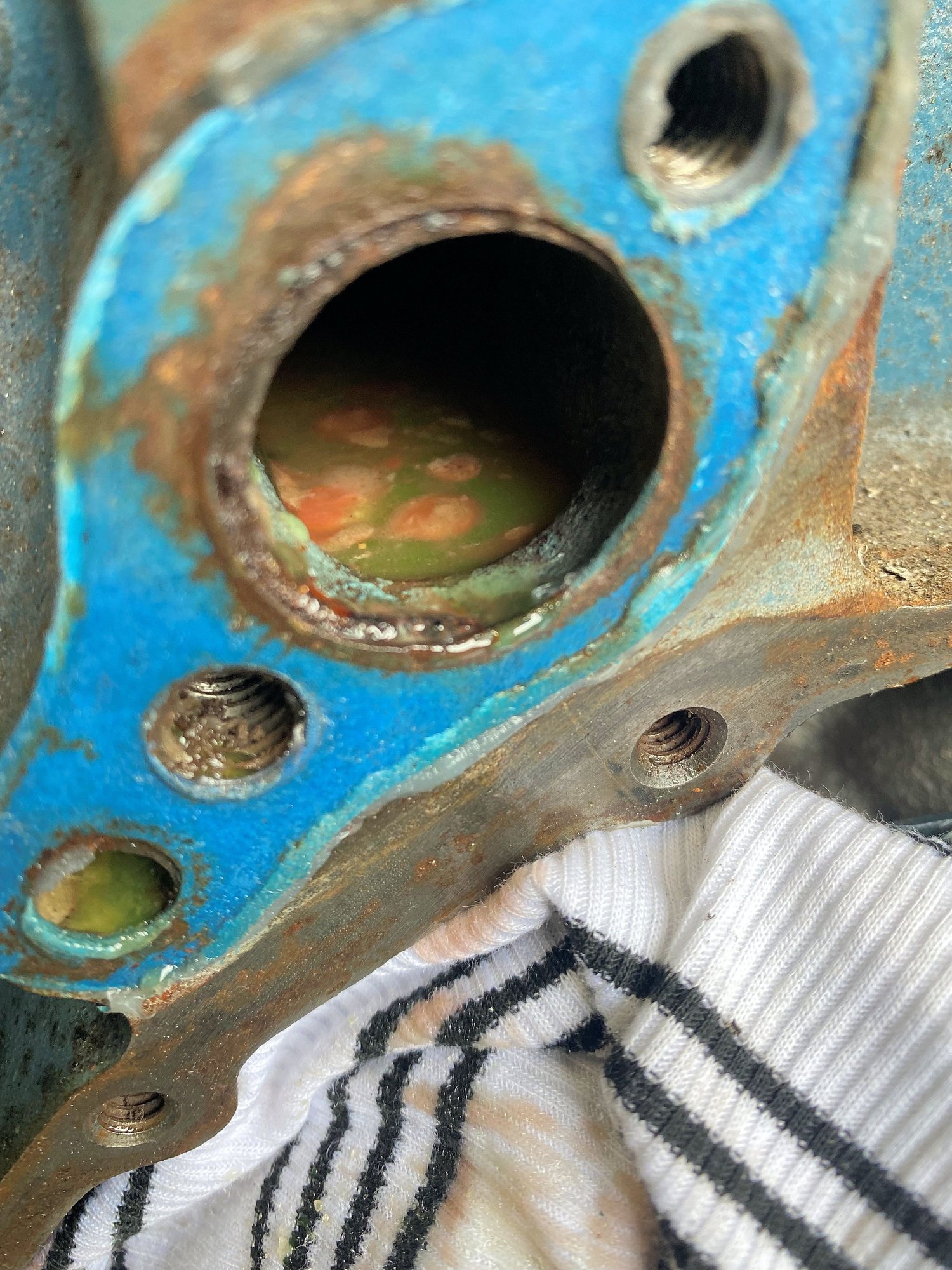 Picture 1 - what looks like transmission fluid in the coolant