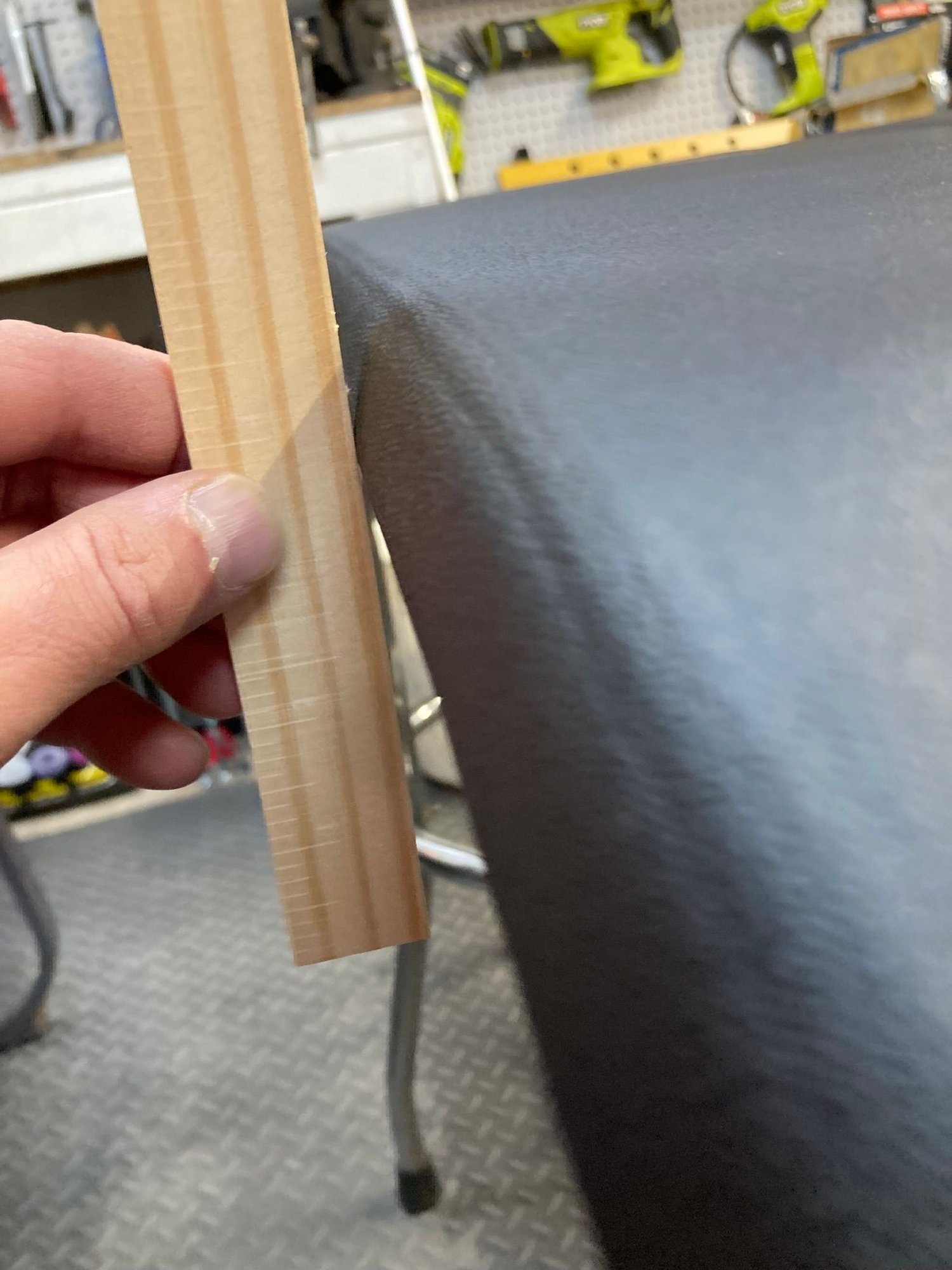 The cap follows the contour of the original dash. The cap also wraps around the bottom lip.