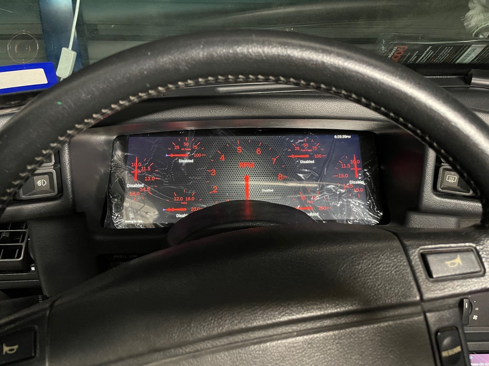 The plastic protective wrap was still on the ProDash in this picture.