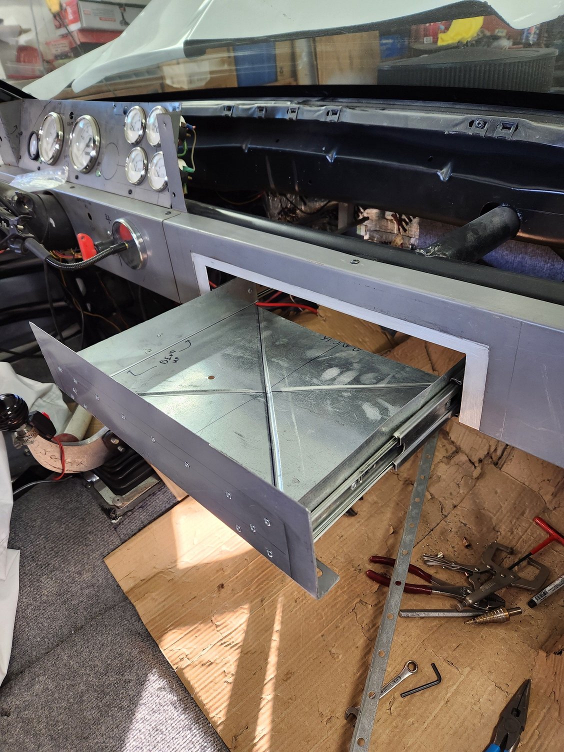 Slide-out electrical drawer