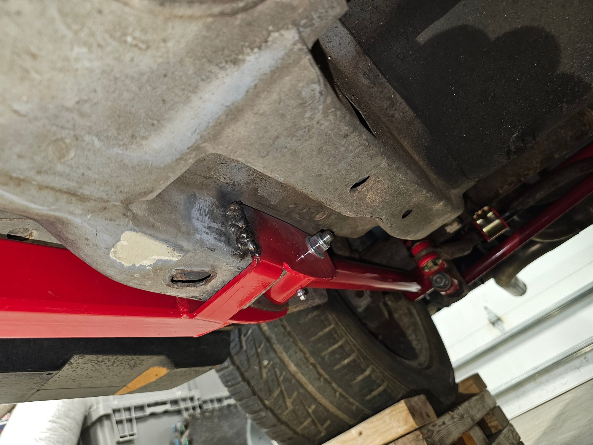 I welded both rear sides the same way, only took pictures of one side. 