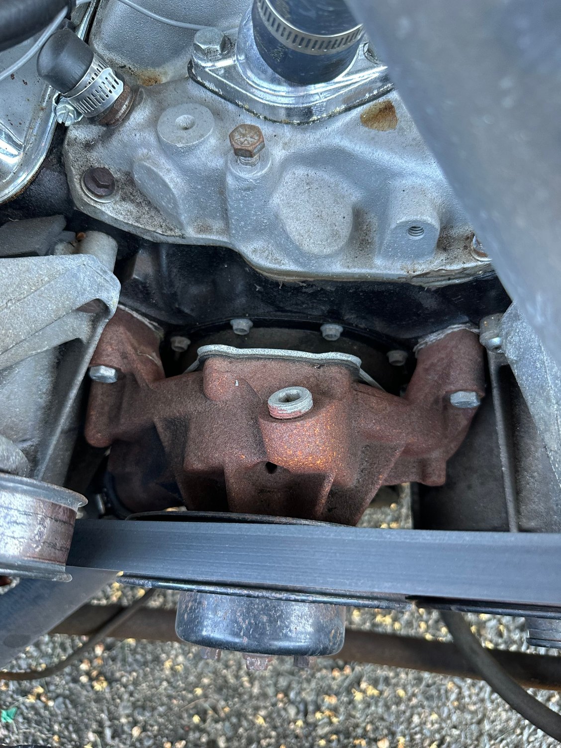 What water pump is this, he converted it to serpentine belt drive