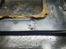 First crack repaired with plastticc welding. 