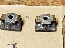 I got a little excessive with the JB Weld. These needed to be modified slightly to fit back in horn switch casing.