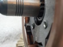 Where the rotor button goes on the shaft of a new not rusted up shaft end.