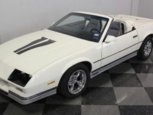 “1985 Limited Edition Z28 Chevy Camaro Convertible with the Daytona kit”. After the 1985 Z28 Chevy Camaros left the factory & arrived at the dealerships, the dealerships had them sent out and the Dayton after market kit installed in them and had them listed as a limited edition. They convertible soft tops & 2 seaters. 