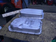 Compared to the original 4L80 pan.