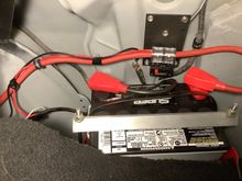 Trunk mounted BMR battery tray and in-line circuit breaker