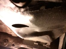 Frame dent where SFC would weld on