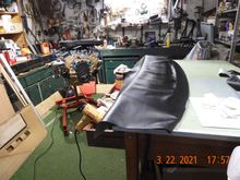 My roll of black marine upholstery vinyl came today too.  My dash was cracked with 3/16 inch cracks in about 6 places.  I filled with body filler and am "wrapping" with faux leather.  First try for me, but the first 5 inches look good.  I got the feeling "she" was watching me!