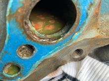 Picture 1 - what looks like transmission fluid in the coolant