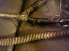 Top harness is mine laid above the one I was sent, you can see the first extra y mine has.
