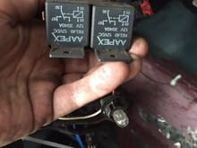 are these relays original to the car? im assuming they're not since they're labelled APEX which is a sound system company but I'd like to make sure before I get rid of them
