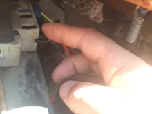 Connector plugs into top of steering column