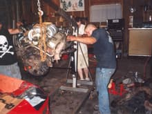 This is the stock TPI 305 being removed.  I sold the engine to a guy for 25 bucks minus the TPI stuff.
