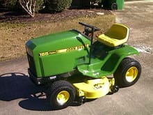 I had to throw a pic in of my 25 year old JD 165 Hydro that I restored this past winter (09)