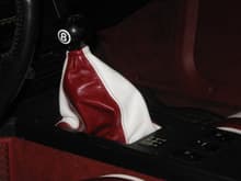 new 8-ball shifter and custom leather boot to match the interior
