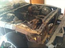 mark 454 rusty and replaced someones old hack repair and put in a new section from another black car i parted out and came out awesome,