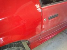 Look at door, thats what entire car looked like, Quarter panel is after I buffed it (sun faded)(originally from OR)