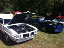 My IROC with a 69 Firebird from our club.