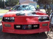 92 Camaro RS Body Final Front Painted Headlights Pockets