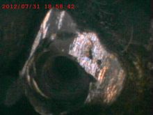 re-locate and welded bolt hole 1