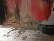 Driver side front pinch weld