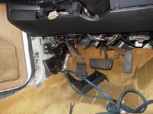 Driver side fuse panel out.