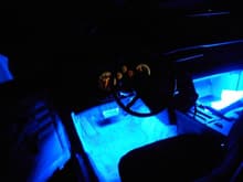 Blue interior lights. Cost all of maybe 20$ from advance auto.