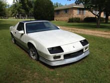 1988 Camaro parked in yard for about 12 years.  Before starting work in 2013.