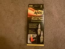 Accel header spark plugs for extra clearance for the Hooker Competition headers 2460HKR Shorty headers.