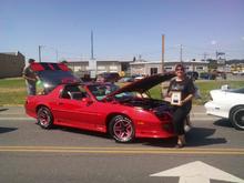 Me and Cam after she won her trophy at the Idlers car show. More than 500 cars and she won one of about 30 Sponsor's Choice awards. It was her second car show in about 9 years.