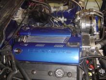 Polished AC lines, using 94' Corvette, lines but with new, longer hoses.