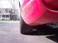 Shot of back tires